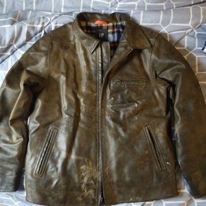 Well worn gap kids leather jacket